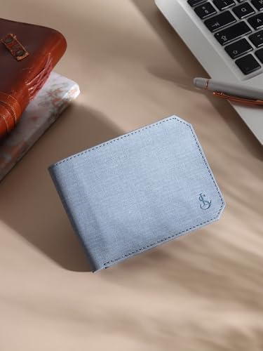 SKOVA LONDON Men Vegan Leather Wallet (Blue) - Image 6