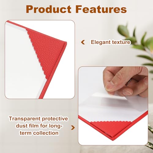 Porte-document 8.5x11 horizontal rouge avec support pour diplôme