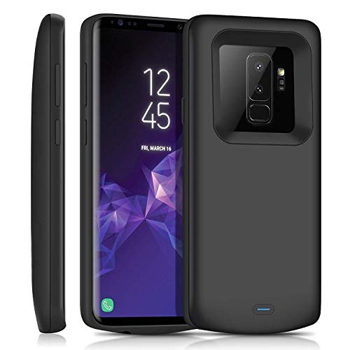 YISHDA - Funda con batería para Samsung Galaxy S9 Plus (5200 mAh, batería extendida), color negro