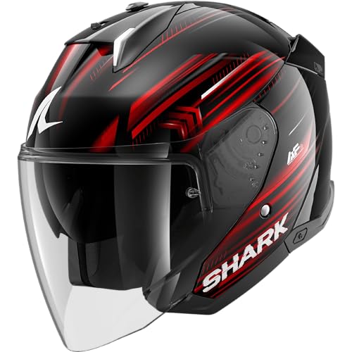 Shark, Casque Moto Jet SKWAL I3 Jet Light-Blur Black Red White KRW, XL