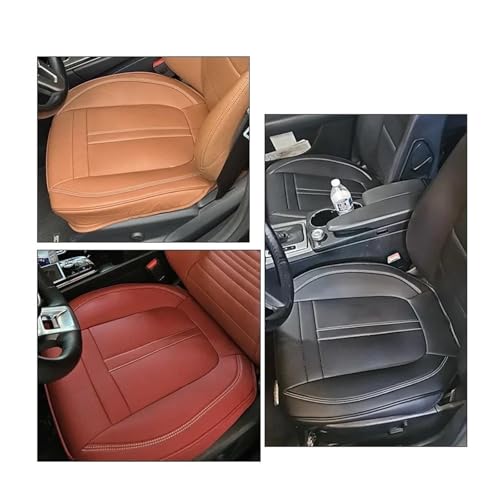 Housses de siège auto cuir PU haut de gamme avec coussin perforé noir - 5