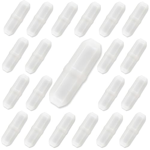 Joaoxoko Magnetic Stir Bars 20pcs PTFE Stirrer Mixer, 20 mm/ 0.8 Inch White Stir Bar