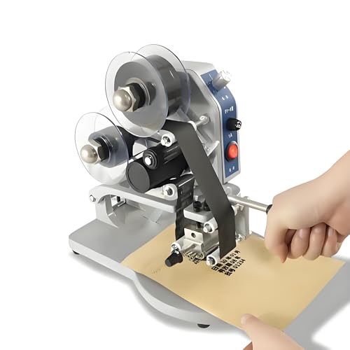 Aserzenith 1 Manual Ribbon Coding Machine For Hot Foil Stamping And Date Code Printing,High-Speed Operation -80 Times/Min,Versatile Material Compatibility