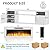 PUKAMI 70" Floating TV Stand with 36" Electric Fireplace,Wall Mounted Entertainment Center with LED Lights and Highlight Storage Cabinet for TVs up to 80" for Living Room, White and White