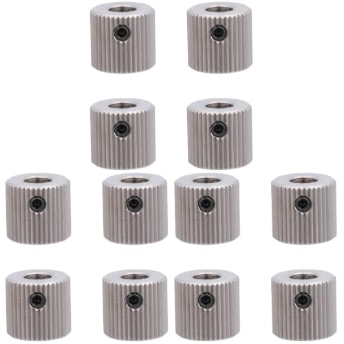 PartyKindom 12pcs Teeth Drive Gear Stainless Steel Extruder Wheel Inner Hole for Precise Feeding and Extrusion Tasks Fea