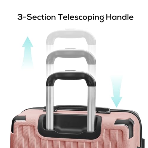 Image of Melalenia Luggage 10 Piece Sets Clearance,Large Suitcase Set Spinner Wheels with TSA Locks,Hard Shell Pink Luggage Sets for Women Travel Suitcase (10Pcs Pink)