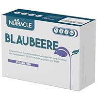 Nutracle Heidelbeere 600mg 60 Tabletten Hochdosiert | Mikrozirkulation Beine, Kapillaren, Venen, Augen und Augenlicht | Detox für den Kreislauf In Anthocyanen und Rutin titriert