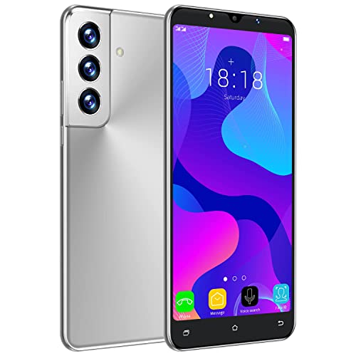 Smartphone, double SIM, Android, téléphone portable, écran IPS 4.5”, 4 Go ROM, double caméra, Bluetooth, GPS, Wi-Fi (S21- argent)
