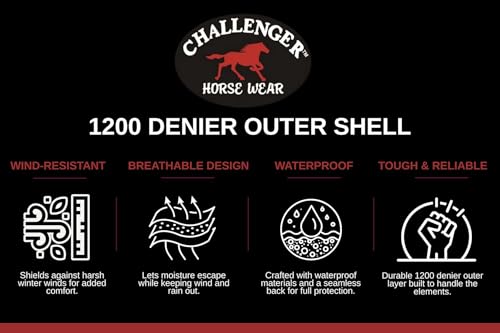 Image of Challenger 1200D Turnout Waterproof Rain Horse Sheet Light Winter Blanket 391B