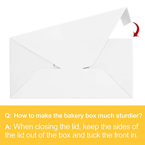 Eupako 50 Pack 4X4X2.5-Bakery-Boxes-With-Window - White-Cookie-Boxes-Mini-Cake-Boxes-Small-Treat-Box-Pastry-Dessert-Boxes #TOP3