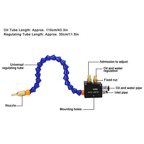 ViaGasaFamido Pulvérisateur de Refroidissement et Lubrification par Brouillard Liquide pour Machines de Gravure et Fraiseuse CNC - Système Haute Précision avec Économie d'Énergie Industriel