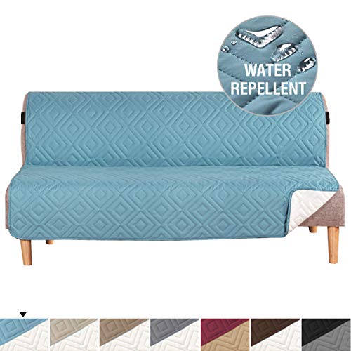 H.VERSAILTEX Futon Cover Reversible Sofa Slipcover Furniture Protector Water Resistant 2 Inch Wide