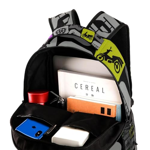 Sac à dos d'école multicolore pour ordi et voyage ado 29x20x40cm - 4