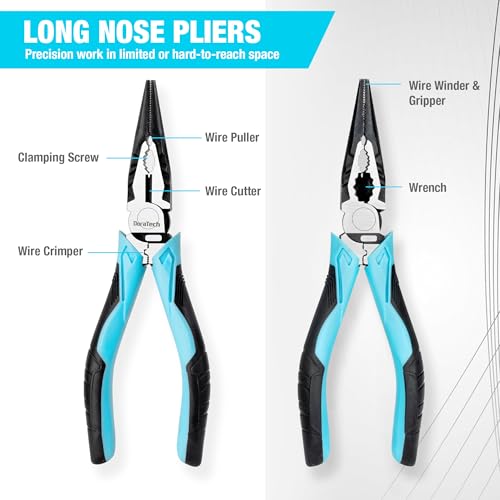 DURATECH 3 Pcs High Leverage Plier Set, 200 mm Combination Plier, 160 mm Diagonal Cutting Pliers,160 mm Long Nose Pliers, for Home and Professional Use 3 DURATECH 3 Pcs High Leverage Plier Set, 200 mm Combination Plier, 160 mm Diagonal Cutting Pliers,160 mm Long Nose Pliers, for Home and Professional Use - Image 3