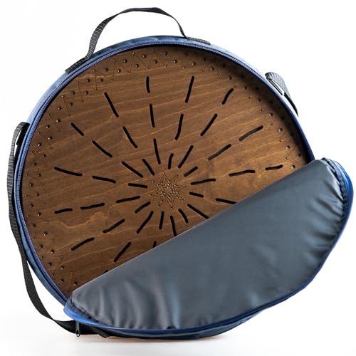 Rain Disk "Waterfall" 16" | entspannender Wasserklang | Ozeantrommel aus Holz | 60 Sekunden langer meditativer Klang | Must Have Instrument für die Klangtherapie | mit weicher Schutztasche