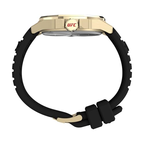 Image of TIMEX UFC Prospect Analog Watch for man with Black Octagonal Dial & Black Silicone Strap Band Water Resistant Men's Wrist Watches - TW2W73600UJ
