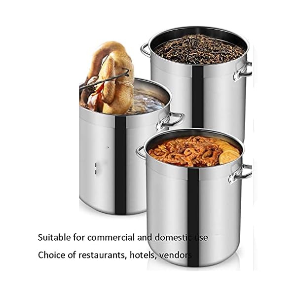 MNSSRN Haushalt groÃer Kochtopf, 304 Edelstahlsuppen-Eimer, Saucepan-Eimer/Ãl-Speicher-Eimer (mit Deckel), fÃ¼r Gasherd/Induktionskocher,70L – Bild 6