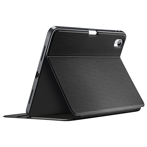 ProCase Étui pour iPad 10ème Génération 10.9 Pouces en 2022, Modèle A2696, A2757, A2777, Étui Housse de Protection Anti-Chute, avec Porte-Stylet, Rabat Magnétique Stable -Noir Cover