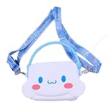 [Moiiss] ハローキティ クロミ マイメロディ シナモロール シリコンバッグ シリコンコインバッグ 小銭入れ 親子メッセンジャーバッグ キッズクロスボディバッグ ハンドバッグ 旅行 水泳 外出 かわいい ジッパー 大容量 ジッパー (Color : シナモロールB)