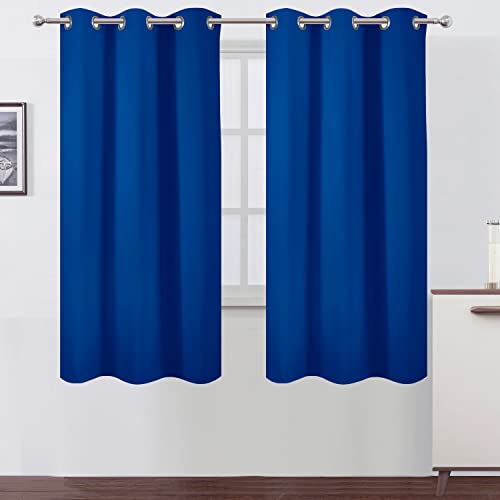 Image of LEMOMO Royal Blue Thermal Blackout Curtains /42 x 72 Inch /Set of 2 Panels Room Darkening Curtains for Bedroom