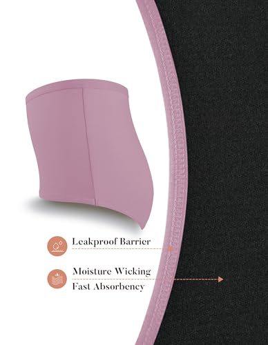 Image of AIRCUTE Washable Urinary Incontinence Protective Underwear for Women Leak Proof Absorbent Reusable Panties 60ML 1 Pack (Lilac, 2X-Large)