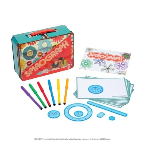 Image of Spirograph Lunchbox Arts and Crafts for Kids Drawing Kit Art Supplies