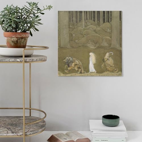Impression sur toile John Bauer, chef-d'œuvre d'art mural aux détails d'impression premium