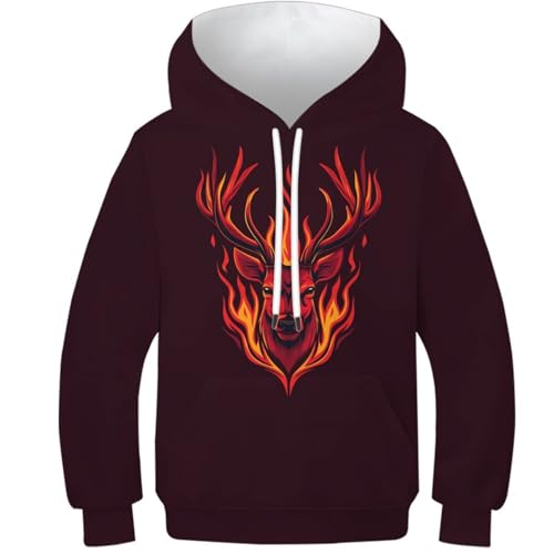 Sweat à capuche garçons et filles avec impression couleur mode ado