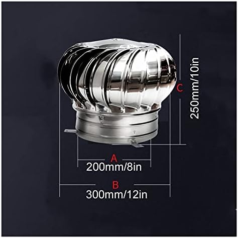 Internally Braced, Wind Turbines Whirlybird Turbines, Cap Vent Round, Can Be Used for Office Space, Public Environment Ventilation and Air Exchange, Smooth Surface