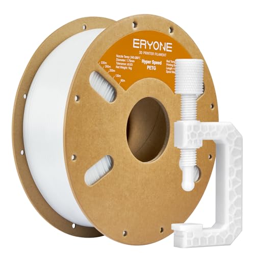 ERYONE High Speed PETG Filament 1.75mm +/- 0.03mm, 3D Printing Filament, 30-600mm/s Rapid PETG Filament, 1kg(2.2LBS)/Spo