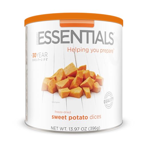 Emergency Essentials Freeze-Dried Sweet Potato Dices #10 Can Vegetables Sweet Potatoes Emergency Prep Food Nutritious Emergency Bulk 30-Year Shelf Life