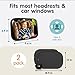 Onco Baby Car Mirror & Car Window Shades Bundle (18.9″ × 12″) - UPF 50+ Window Shade, 100% Shatter-Proof Car Mirror for Baby, Universal Shades & Mirror