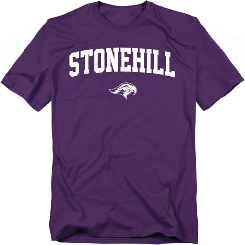 LOGOVISION Stonehill College One Color Arched Unisex Adult T Shirt, Purple, Medium