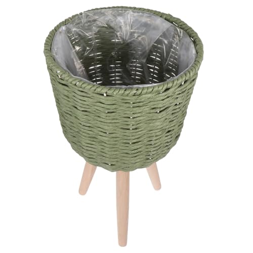 LABRIMP Holz Blumenständer Eckregal Rattan Pflanztopf Balkon...