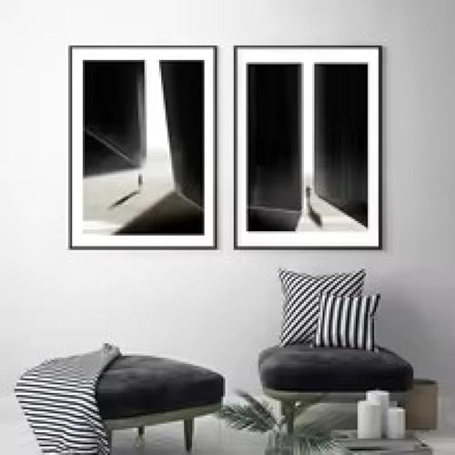 Tableau mural pour salon format 30 x 50 cm idéal pour habiller un mur vide avec cadre inclus