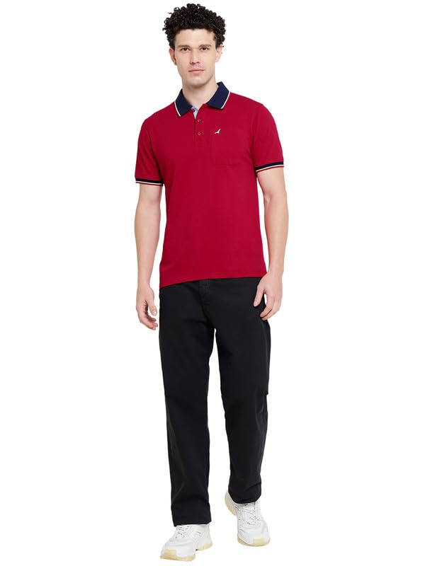 Image of AMERICAN CREW Polo Collar T-Shirt for Men with Pocket