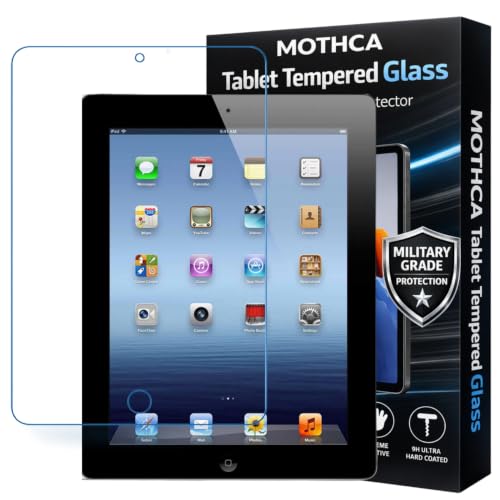Image of Mothca Premium Tab Tempered Glass For Apple iPad 1 /2 /3 /4 (2011, 2012 Old Version) With Installation kit (Pack of 1)