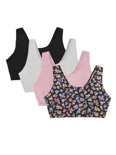 Fruit of The Loom Women's 4-Pack Built Up Cotton Sports