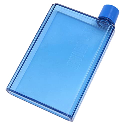 Bouteille d'eau plate, tasse de voyage plate A5/A6 étanche, tasse de voyage pour sport, voyage, pique-nique, camping, fitness et salle de sport, anti-fuite, plate et transparente Cover