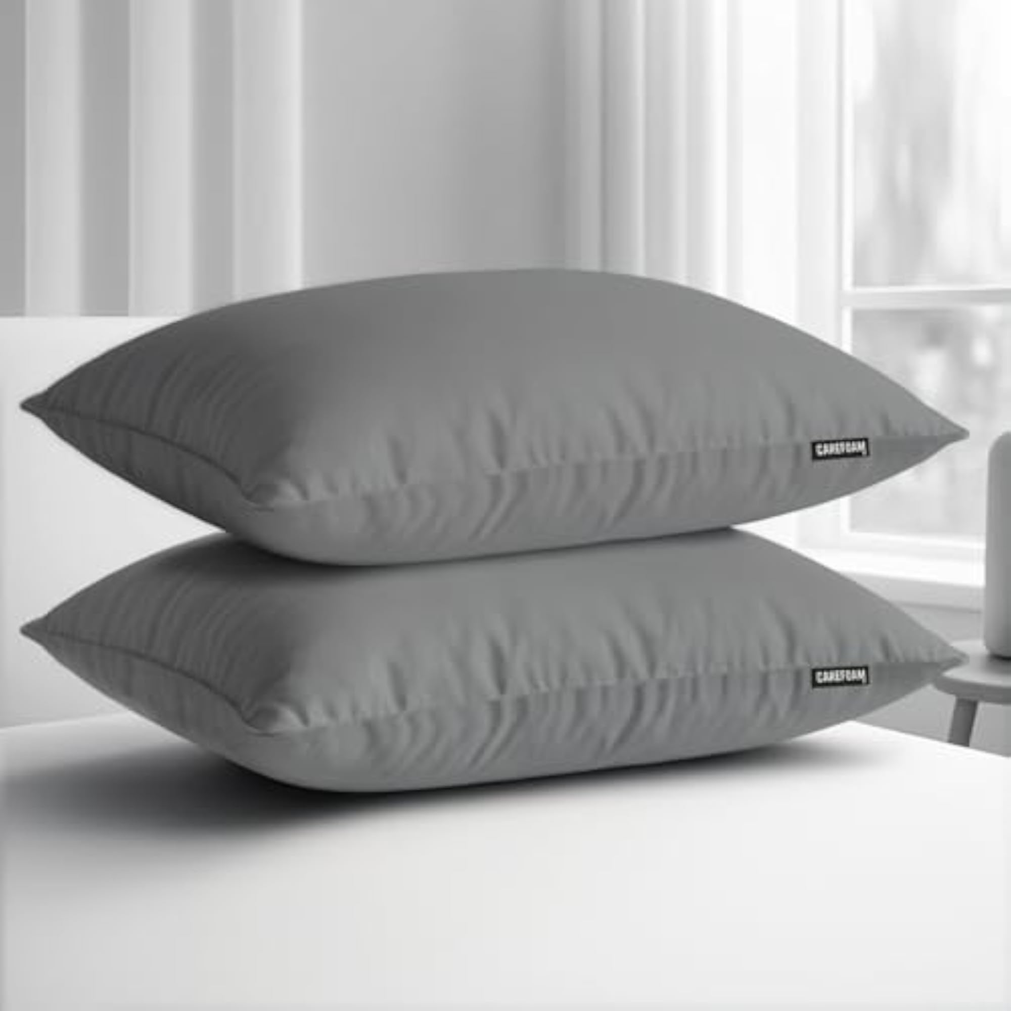 Adjustable Microfiber Pillow Set of 2, Soft & Fluffy