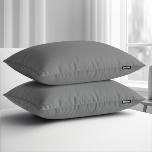 Image of CareFoam Height Adjustable Microfiber Sleeping Pillows - Set of 2 | 16 inch x 24 inch| Soft, Supportive & Washable | Ideal for Back, Side & Stomach Sleepers | White