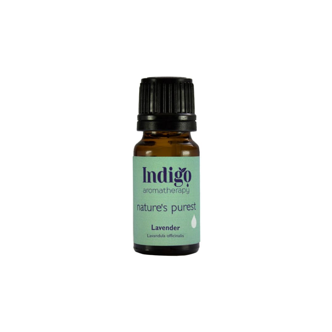 Indigo HerbsLavender Essential Oil 10ml (Steam Distilled) | Supports Sleep & Relaxation | for Skin, Hair, Bath, Diffuser, Candle Making, Oil Blends