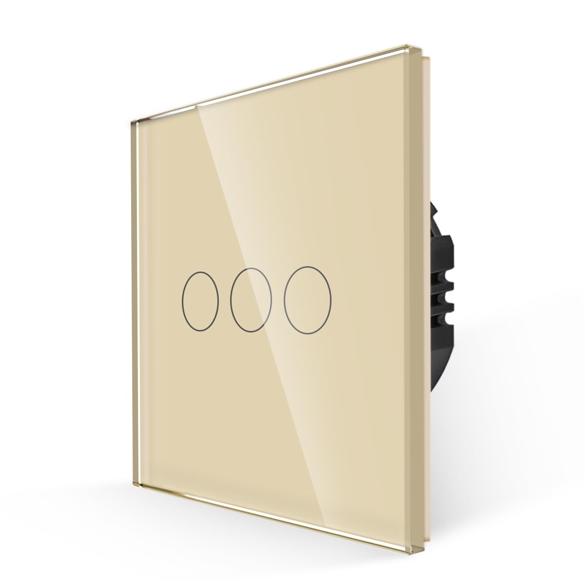 Liuchuchu Gold 3 Gang Touch Light Switch Touch Light Switch Ac100-240V Wall Button(Gold 3 Gang)