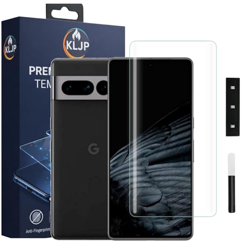 Image of Premium HD+ UV Tempered Glass Screen Protector For Google Pixel 7 Pro (Pack of 1) Full Adhesive UV Curved Screen Protector Case Friendly HD Clarity with installation kit