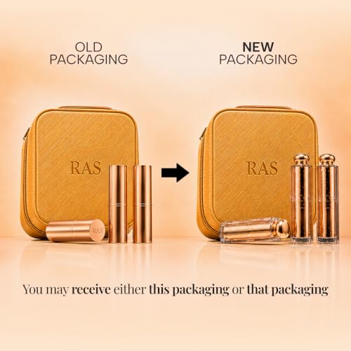 Image of RAS Luxury Oils Lumiere Satin Matte Mini Lipstick Set of 3 for women | Long Lasting Hydrating Satin Matte Lipsticks | Creamy Pigmented Mini Lipstick Trio | Travel Size Lipstick Set for women | Lightweight Lipstick
