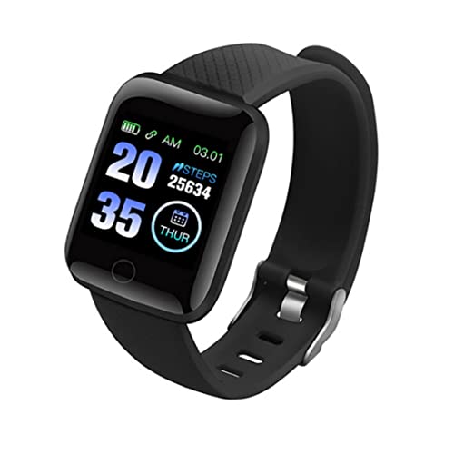Intelligente Uhr Bluetooth Smart Armband 116Plus Telefon Fitnessuhr wasserdichte Blutdrucktest Für Männer Frauen Schwarz, Smart Watch Cover