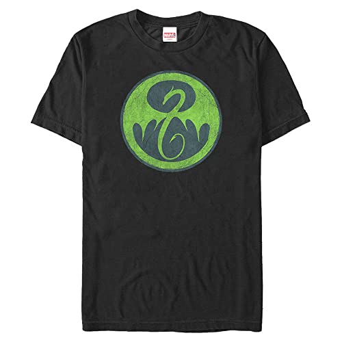T-Shirt Homme Marvel Dragon Ironfist en coton noir col rond