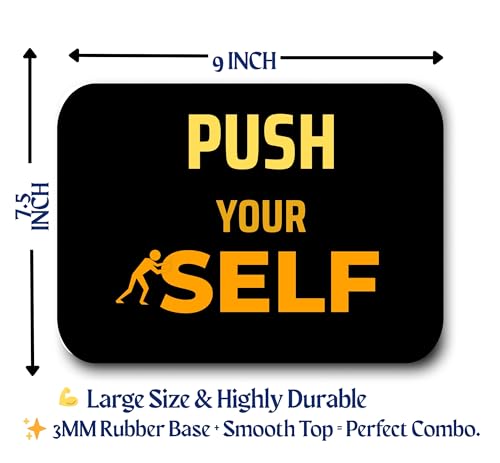 Image of Motivational Mouse Pad - Design, Non-Slip Surface, 9 x 7.5 Inches, 3MM Comfort Thickness for Home and Office Use
