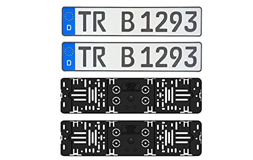 2 matrículas oficiales de aspecto de carbono para coche, 520 x 110 mm, 520 x 110 mm, 52 x 11 cm Cover