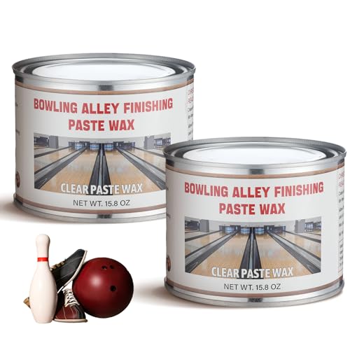 Loopeer 2 Pack Bowling Alley Finishing Paste Wax Natural Paste Finishing Wax Protective Finish Surface for Polishing Cleaning 17oz Per Can